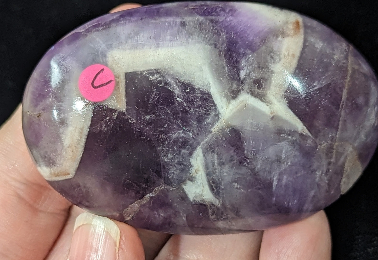 Dream Amethyst Palms ~ Chevron Amethyst Palms ~ Amethyst Palm Stones