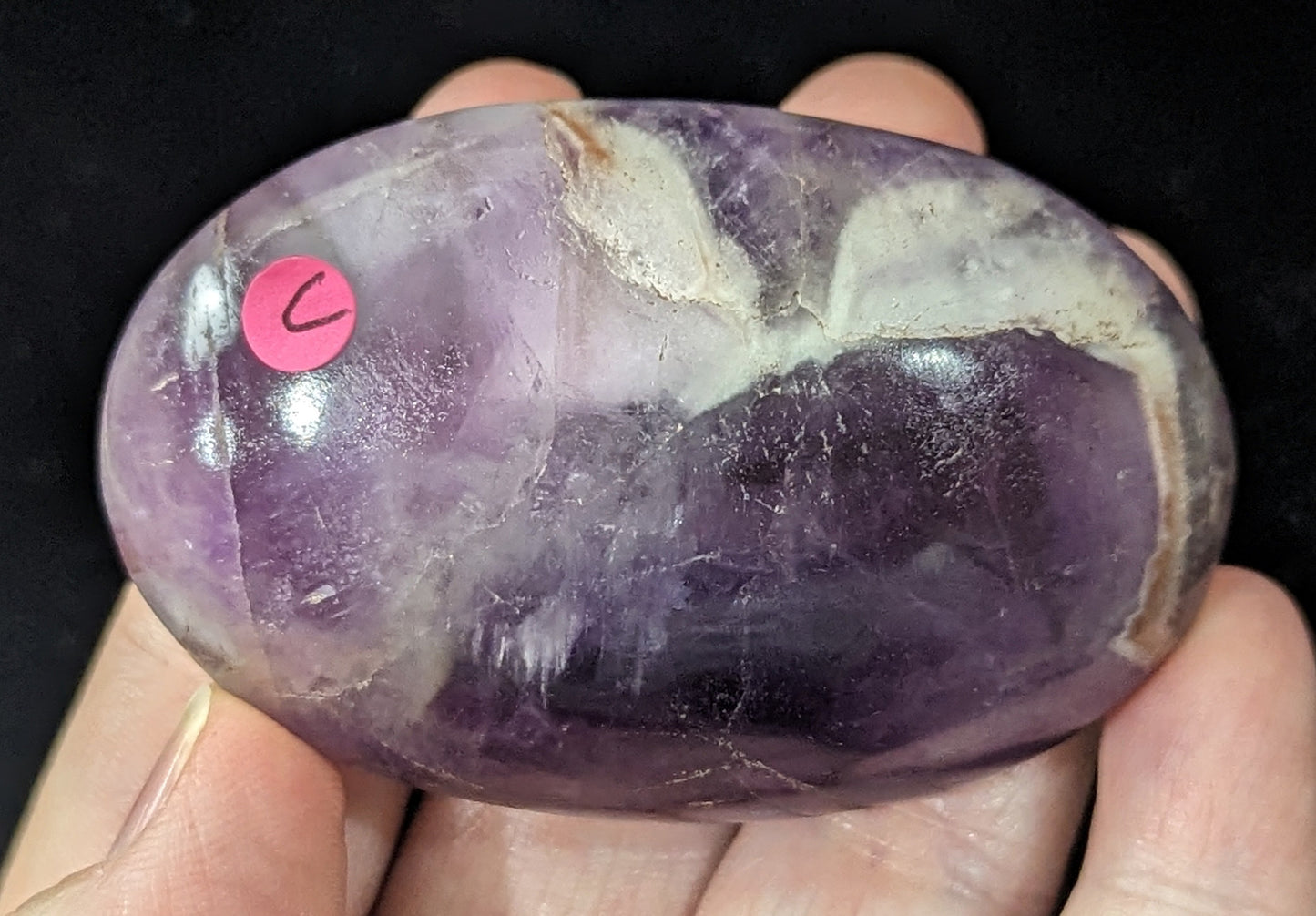 Dream Amethyst Palms ~ Chevron Amethyst Palms ~ Amethyst Palm Stones