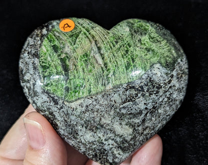 Diopside Hearts and Palms with Pyrite and Calcite Inclusions