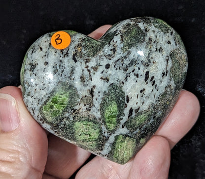 Diopside Hearts and Palms with Pyrite and Calcite Inclusions