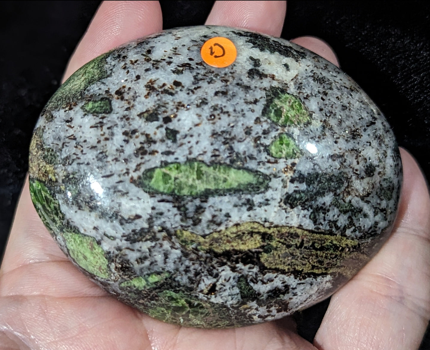 Diopside Hearts and Palms with Pyrite and Calcite Inclusions