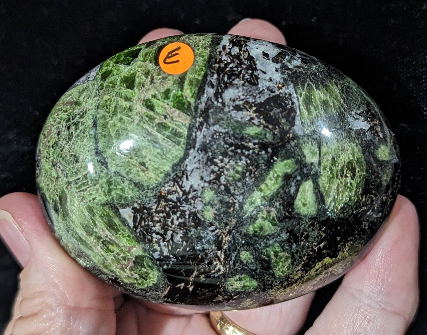 Diopside Hearts and Palms with Pyrite and Calcite Inclusions