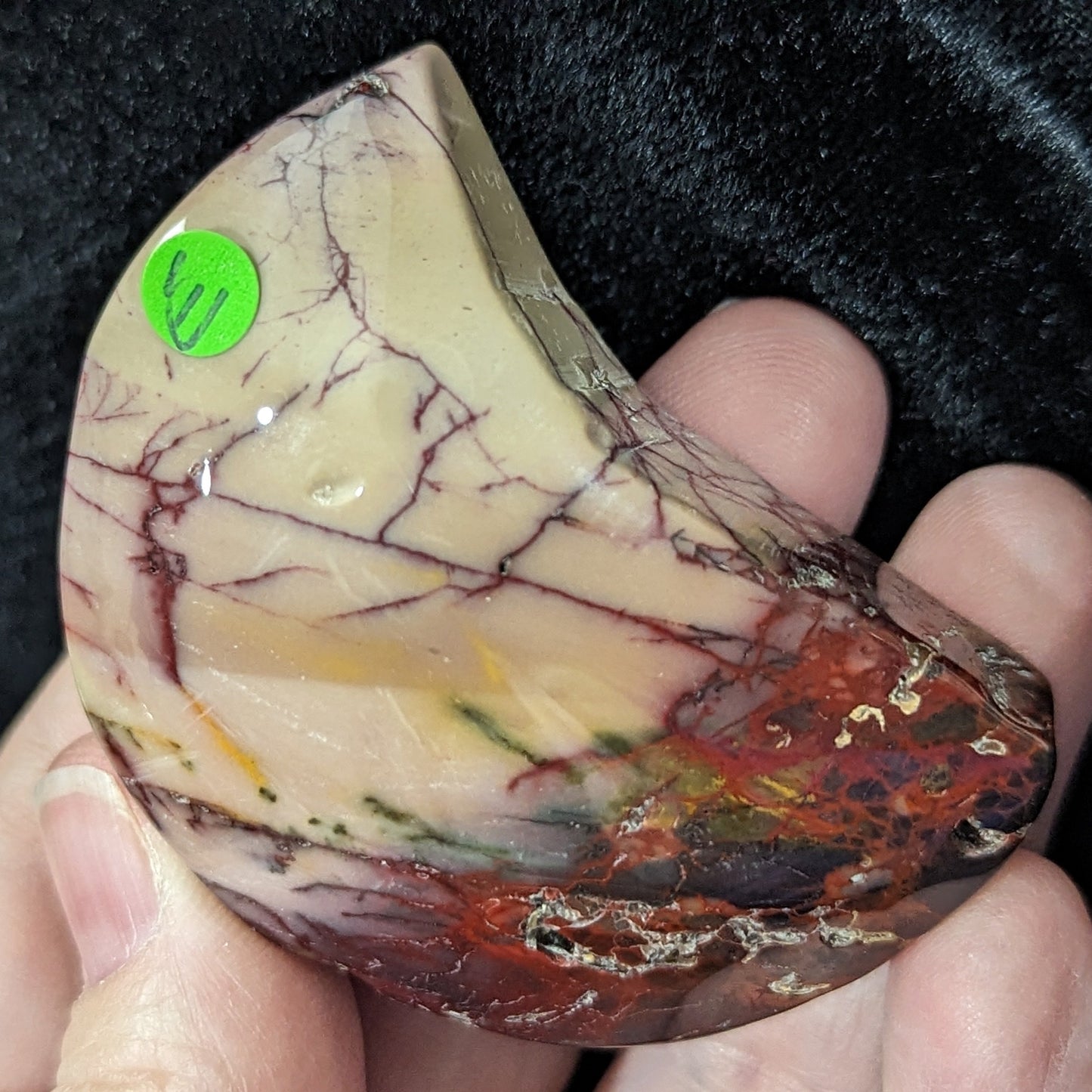 Mookaite Moon Figurines ~ Crystal Moon Carving ~ Australian Jasper Moon