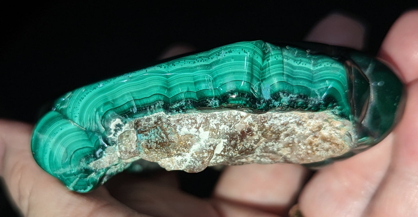 Polished African Malachite Slab ~ Rough Malachite