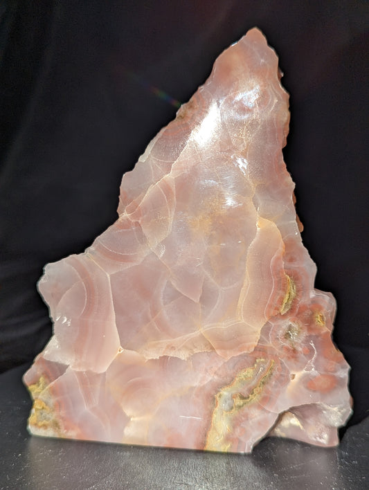 Pink Banded Onyx Polished and Raw Freeform ~ Raw Pink Onyx Crystal