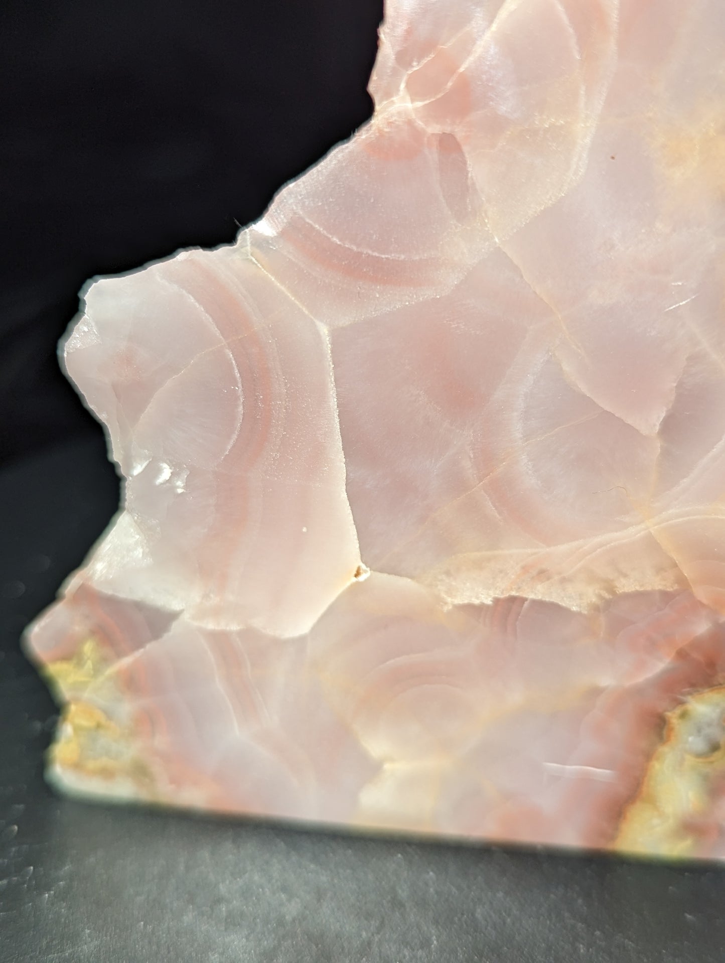 Pink Banded Onyx Polished and Raw Freeform ~ Raw Pink Onyx Crystal