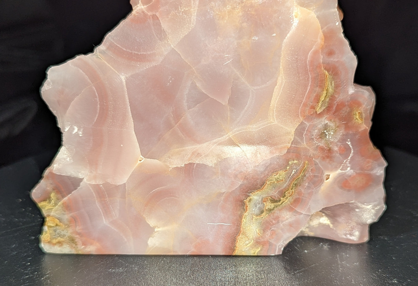 Pink Banded Onyx Polished and Raw Freeform ~ Raw Pink Onyx Crystal