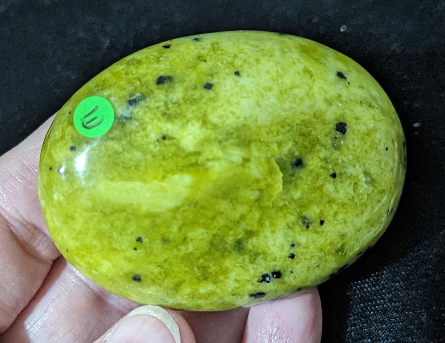 Jade Palm Stones with Hematite ~ Jade Palms ~ Yellow Jade Heart