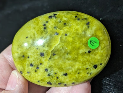 Jade Palm Stones with Hematite ~ Jade Palms ~ Yellow Jade Heart