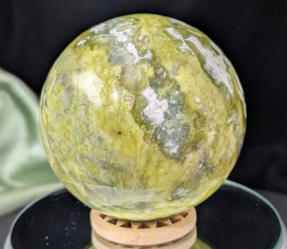 Jade Sphere ~ Natural Green Jade Sphere ~ Jade Crystal Ball