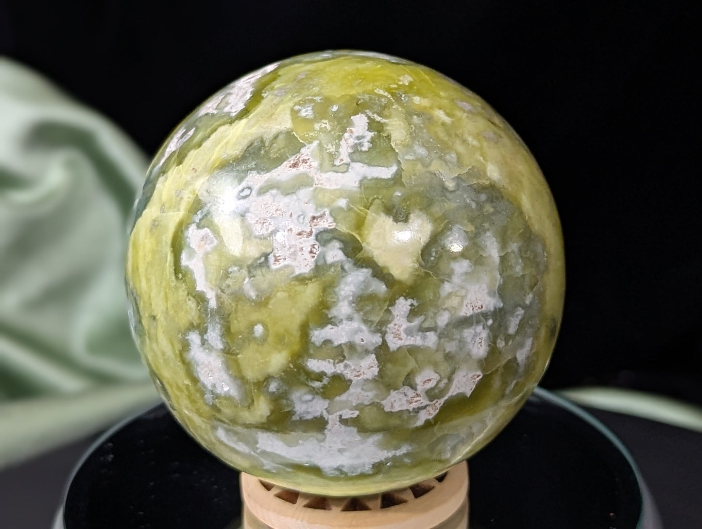 Jade Sphere ~ Natural Green Jade Sphere ~ Jade Crystal Ball