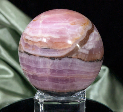 Polished Pink Aragonite Sphere ~ AAA Quality Pink Aragonite Crystal Ball