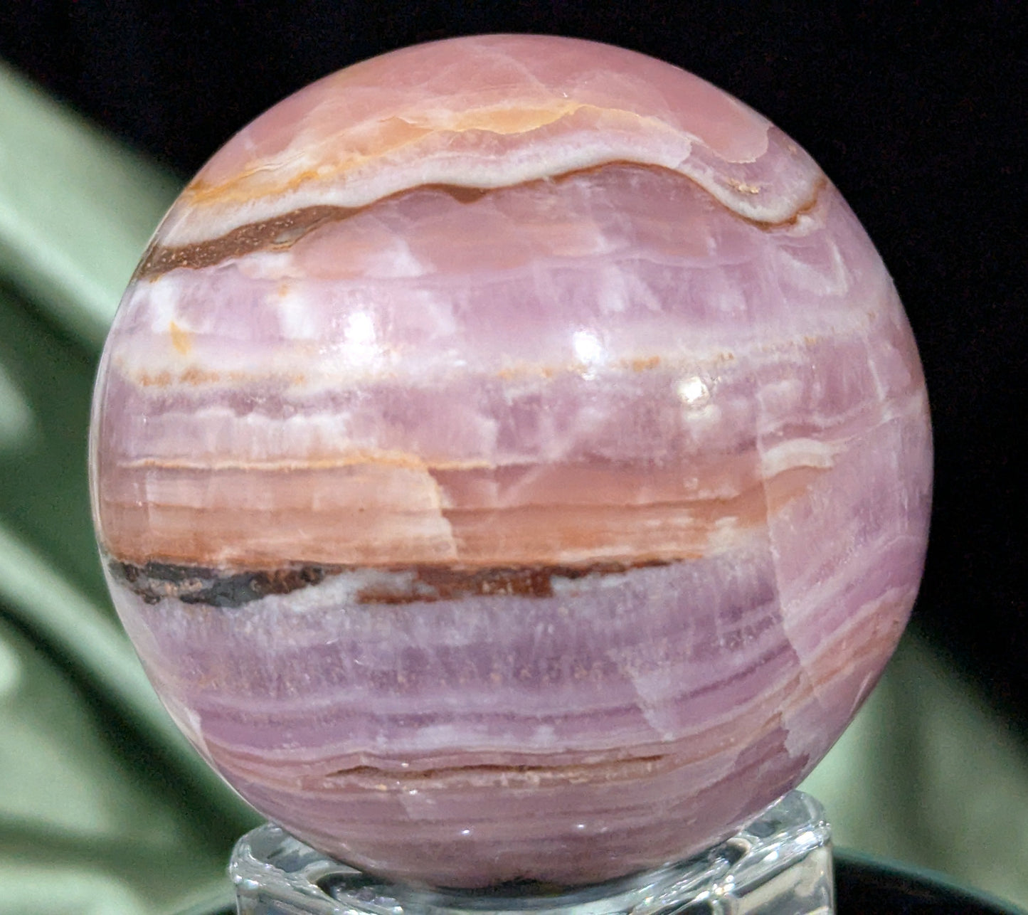 Polished Pink Aragonite Sphere ~ AAA Quality Pink Aragonite Crystal Ball