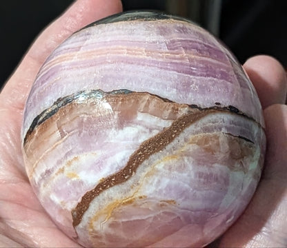 Polished Pink Aragonite Sphere ~ AAA Quality Pink Aragonite Crystal Ball