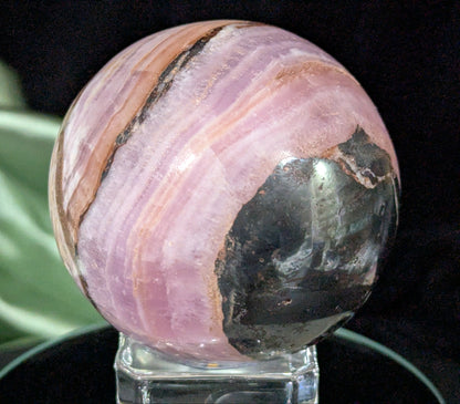 Polished Pink Aragonite Sphere ~ AAA Quality Pink Aragonite Crystal Ball