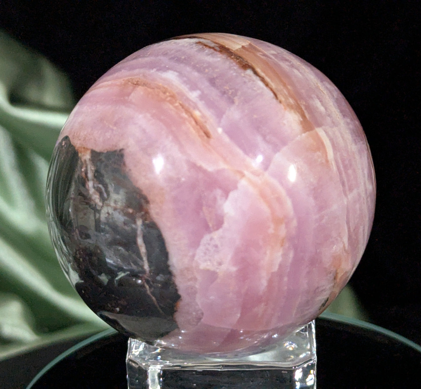 Polished Pink Aragonite Sphere ~ AAA Quality Pink Aragonite Crystal Ball