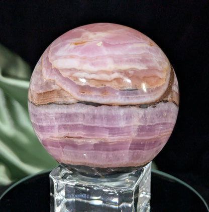 Polished Pink Aragonite Sphere ~ AAA Quality Pink Aragonite Crystal Ball