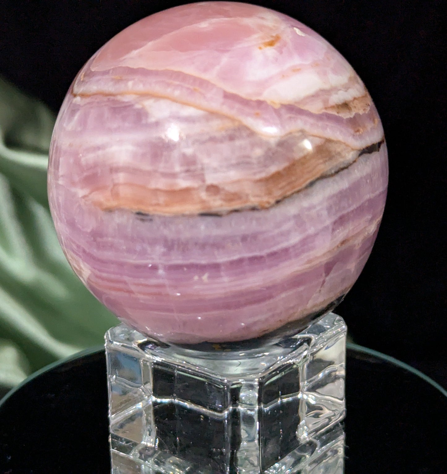 Polished Pink Aragonite Sphere ~ AAA Quality Pink Aragonite Crystal Ball