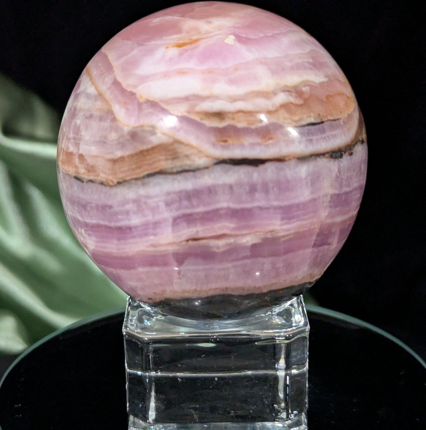 Polished Pink Aragonite Sphere ~ AAA Quality Pink Aragonite Crystal Ball