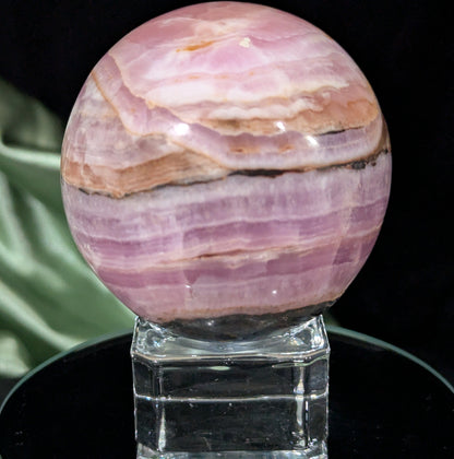 Polished Pink Aragonite Sphere ~ AAA Quality Pink Aragonite Crystal Ball