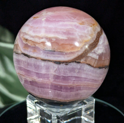 Polished Pink Aragonite Sphere ~ AAA Quality Pink Aragonite Crystal Ball
