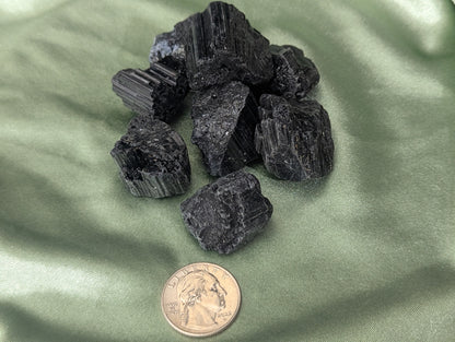 Raw Black Tourmaline Tumble Sized Chunks