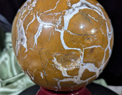 Rare Maligano Jasper Sphere ~ XXL Indonesian Maligano Jasper Crystal Ball ~ Crystal Orb