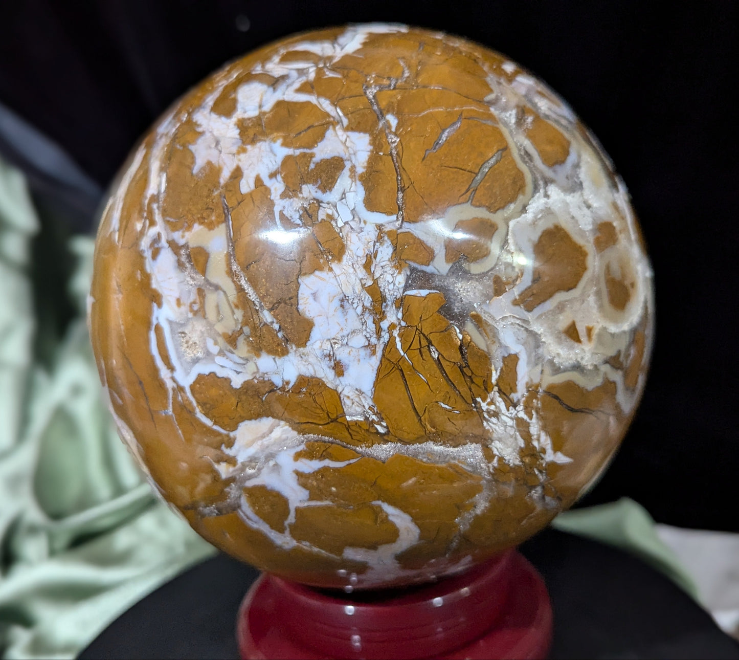 Rare Maligano Jasper Sphere ~ XXL Indonesian Maligano Jasper Crystal Ball ~ Crystal Orb