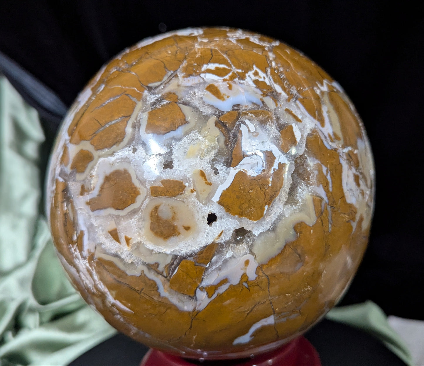 Rare Maligano Jasper Sphere ~ XXL Indonesian Maligano Jasper Crystal Ball ~ Crystal Orb