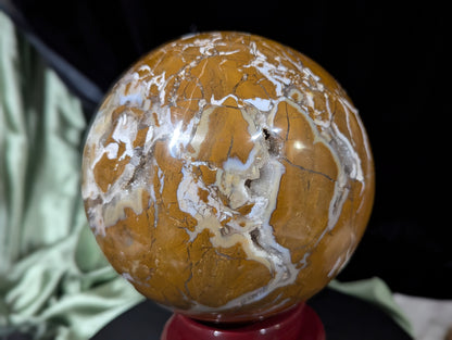 Rare Maligano Jasper Sphere ~ XXL Indonesian Maligano Jasper Crystal Ball ~ Crystal Orb