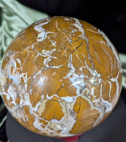 Rare Maligano Jasper Sphere ~ XXL Indonesian Maligano Jasper Crystal Ball ~ Crystal Orb