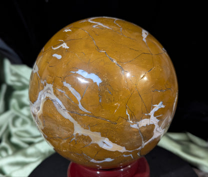 Rare Maligano Jasper Sphere ~ XXL Indonesian Maligano Jasper Crystal Ball ~ Crystal Orb