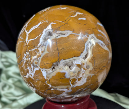 Rare Maligano Jasper Sphere ~ XXL Indonesian Maligano Jasper Crystal Ball ~ Crystal Orb