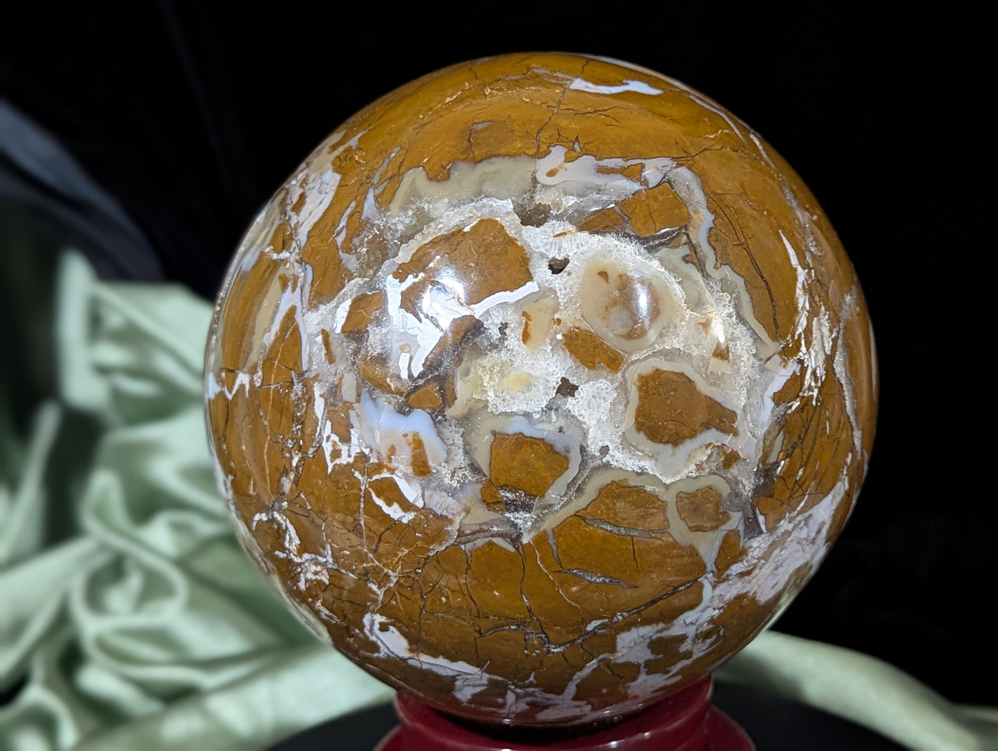 Rare Maligano Jasper Sphere ~ XXL Indonesian Maligano Jasper Crystal Ball ~ Crystal Orb