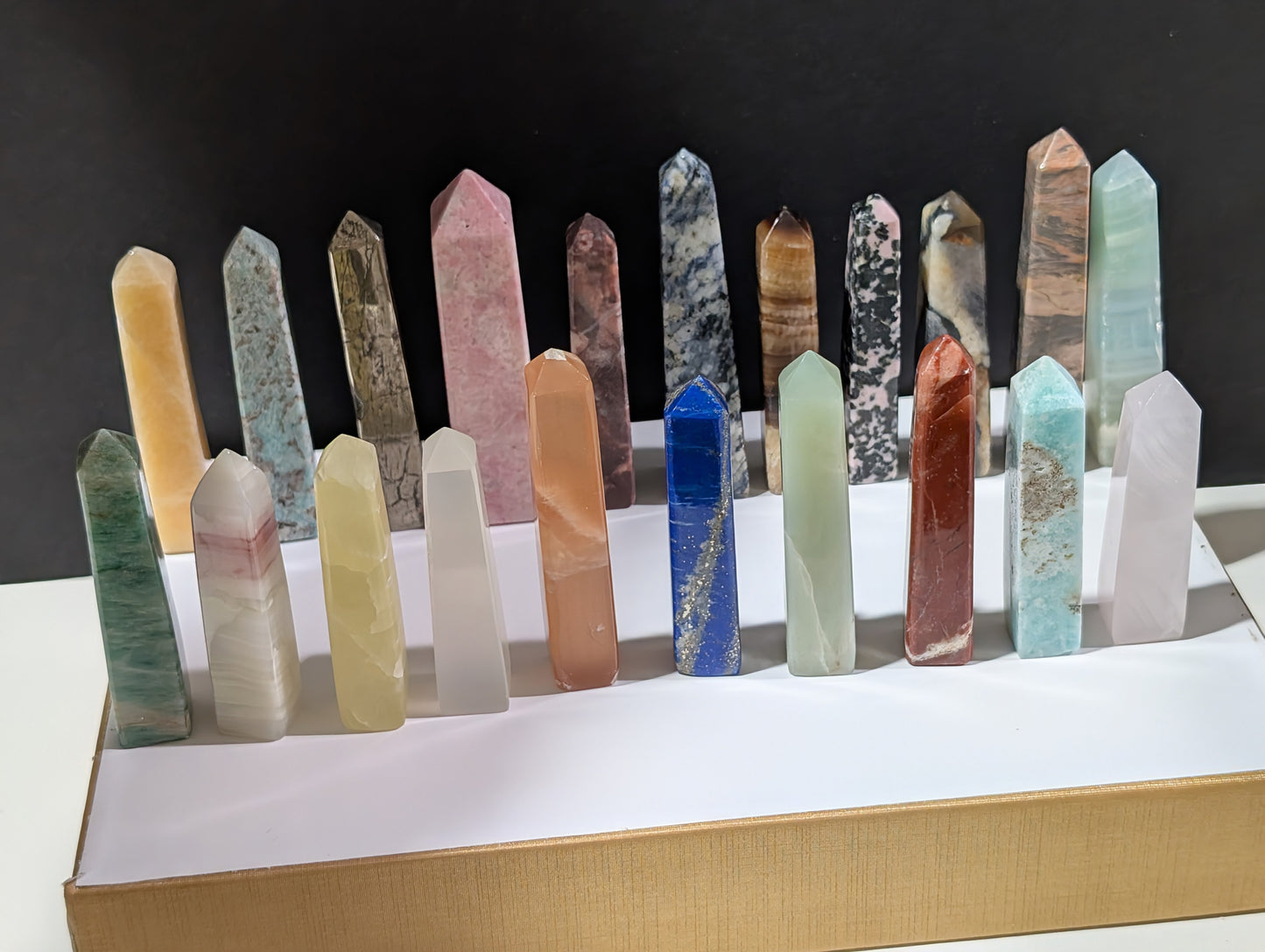 Crystal Mini Tower Gift Box ~ Hand Carved Crystal Mini Towers ~ Mystery Mini Tower Gift Box