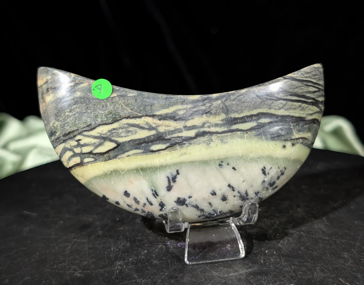 Serpentine Moons With Dendritic Patterns