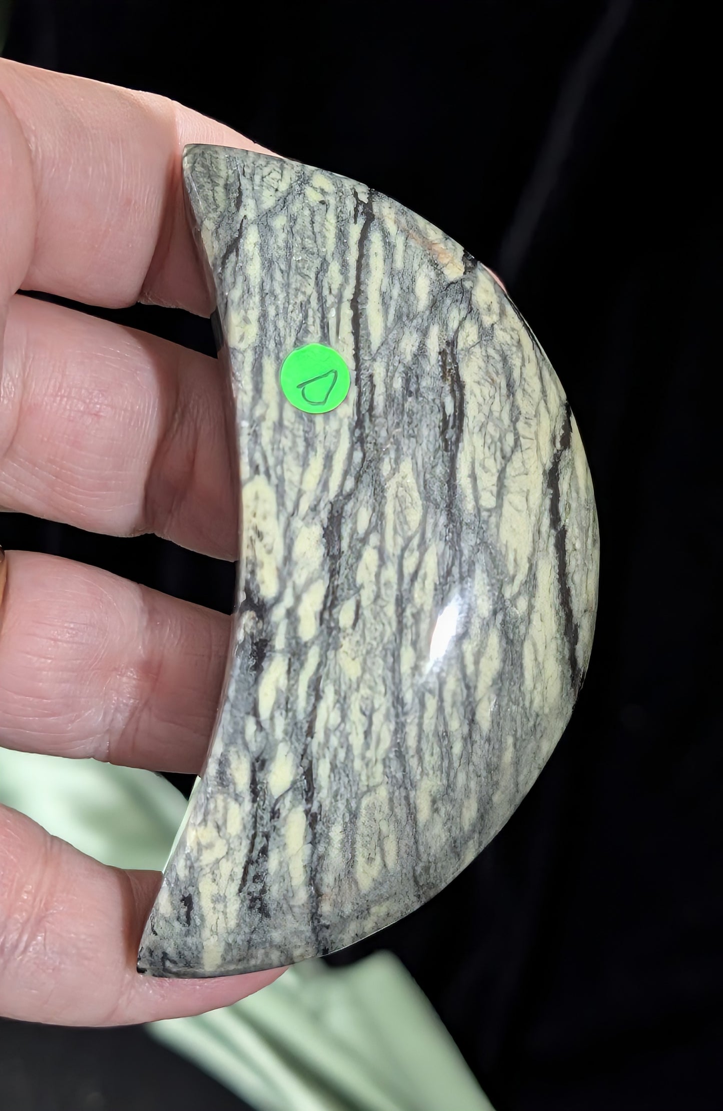 Serpentine Moons With Dendritic Patterns