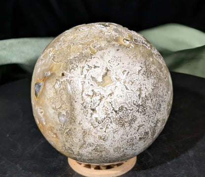 Super Druzy Yellow Crazy Lace Agate Sphere from Indonesia