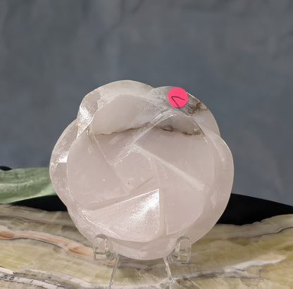 UV Reactive Smoky Pink Mangano Calcite Roses