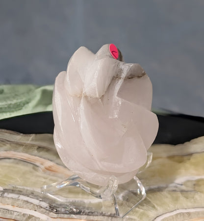 UV Reactive Smoky Pink Mangano Calcite Roses