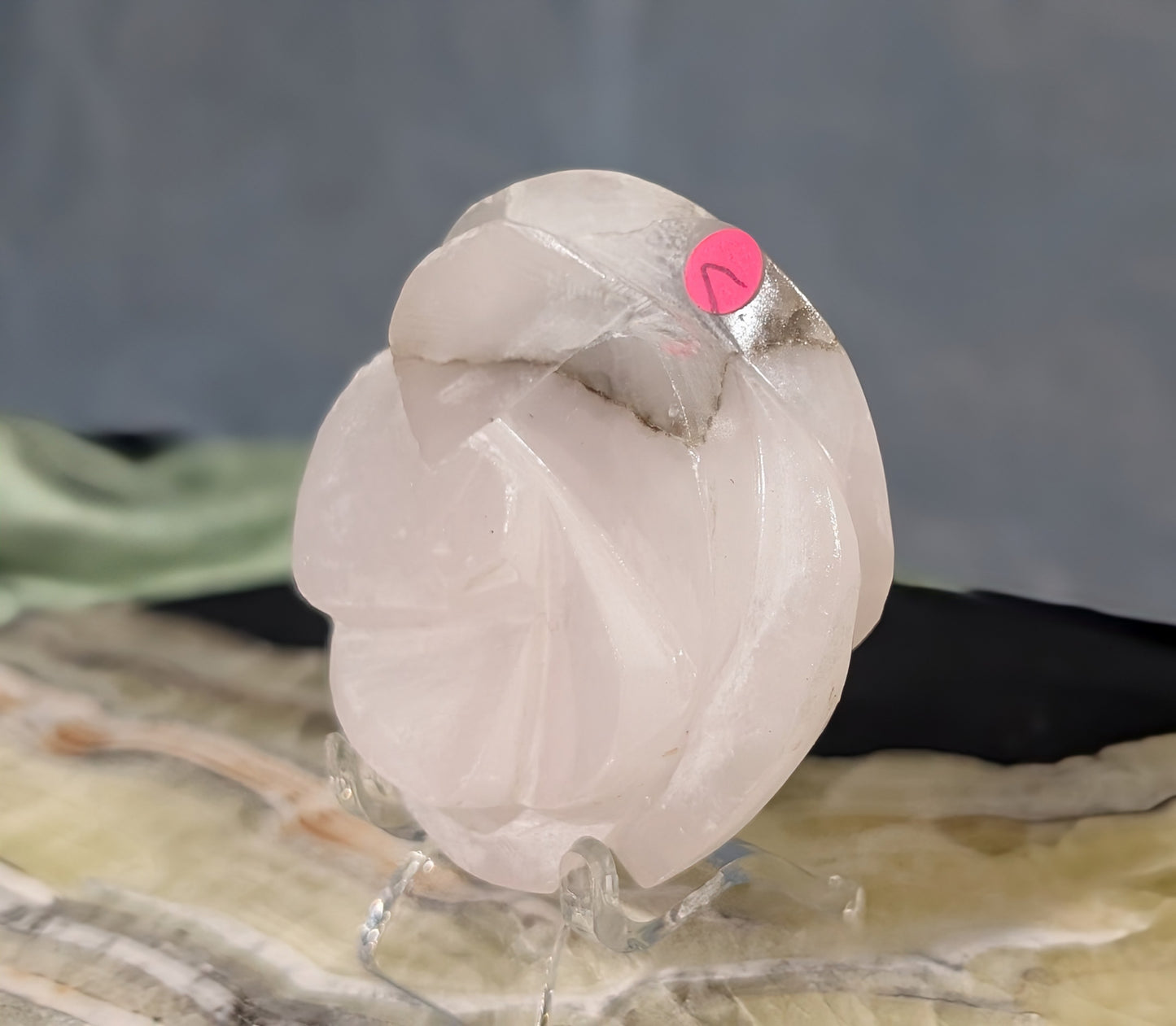 UV Reactive Smoky Pink Mangano Calcite Roses