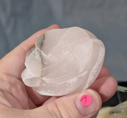 UV Reactive Smoky Pink Mangano Calcite Roses