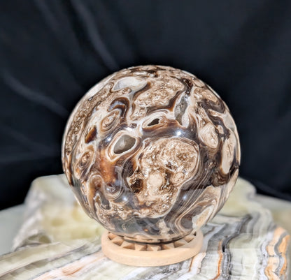 Druzy Chocolate Calcite Sphere