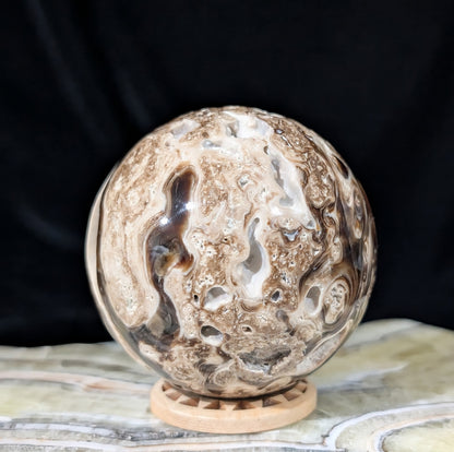 Druzy Chocolate Calcite Sphere