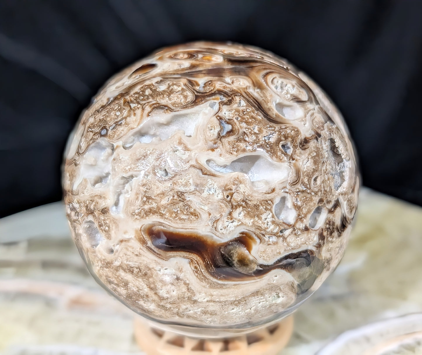 Druzy Chocolate Calcite Sphere