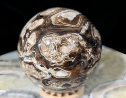 Druzy Chocolate Calcite Sphere
