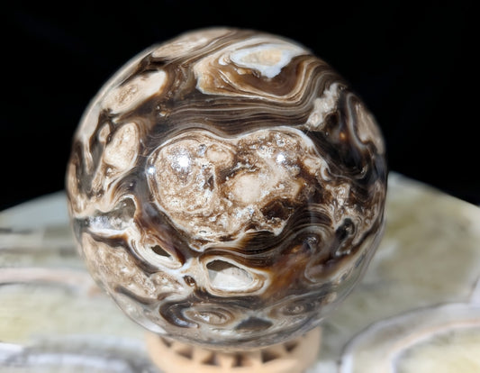 Druzy Chocolate Calcite Sphere
