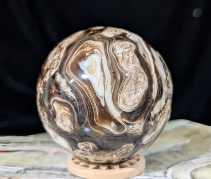 Druzy Chocolate Calcite Sphere