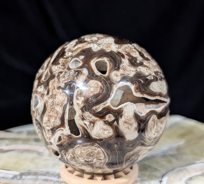Druzy Chocolate Calcite Sphere