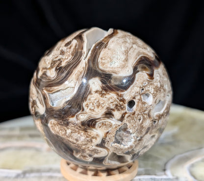 Druzy Chocolate Calcite Sphere